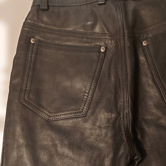 5 pocket Leather Jeans - Picture 7 of 14